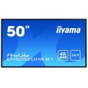 iiyama Prolite LH5052UHS-B1 - Reproductor Multimedia (125,7 cm, 49,5 Pulgadas, VA, LED, 4K, UHD (VGA, DVI, HDMI, DisplayPort, USB2.0, RS-232c, RJ45), Android OS, Ranura Micro SD, SDM-L, 24/7, Negro