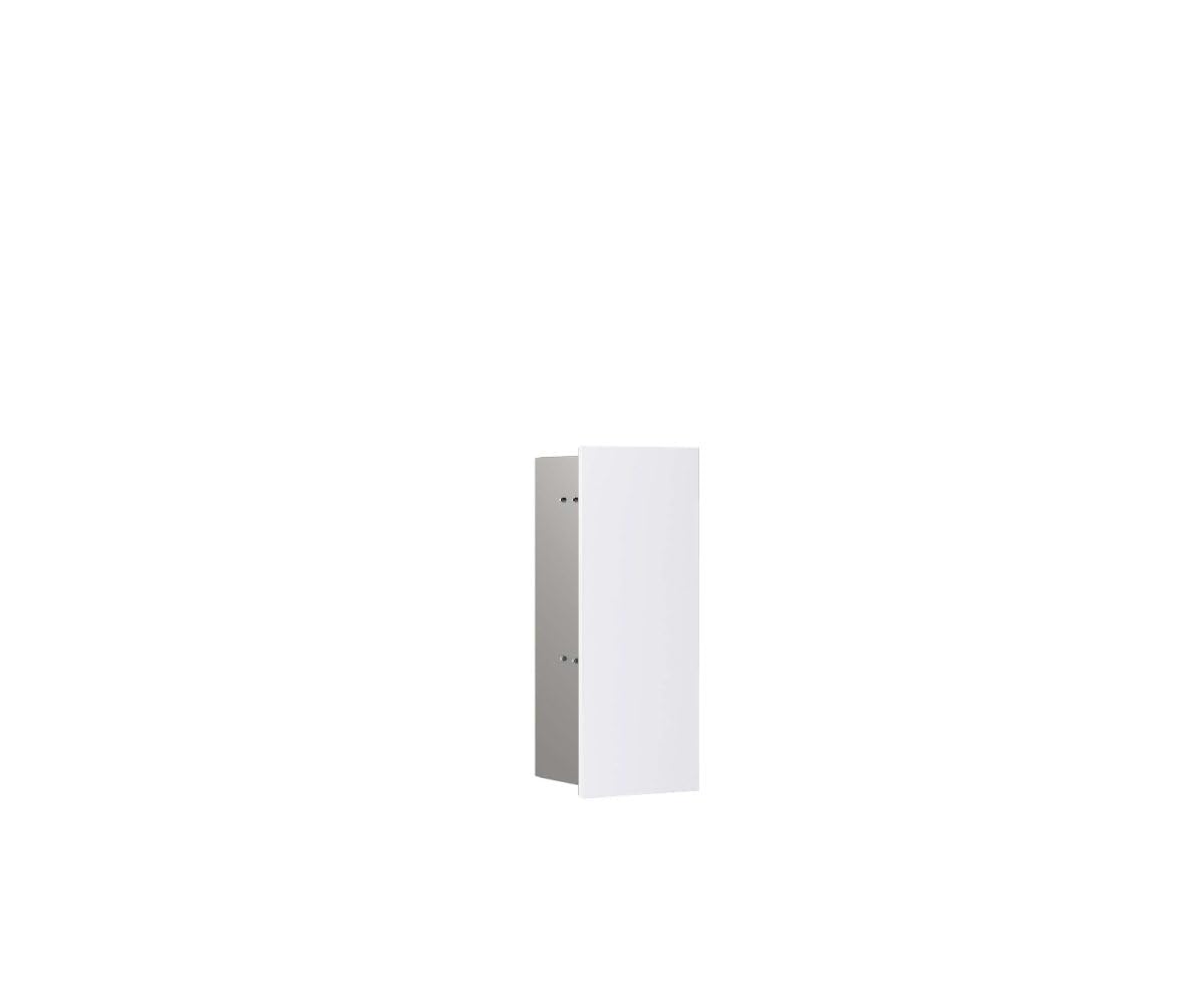 Emco Módulo de Inodoro asis Pur con Tope de Puerta Izquierda para Puerta Izquierda, empotrable, 435 mm, Blanco Alpino Mate