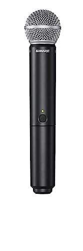 Shure Micrófono inalámbrico BLX1288/SM58 - para Iglesias y escenarios - Batería de 14 Horas, Alcance de 100m - Incluye micrófono de Mano, Cable de Instrumento y Receptor de Doble Canal Banda S8