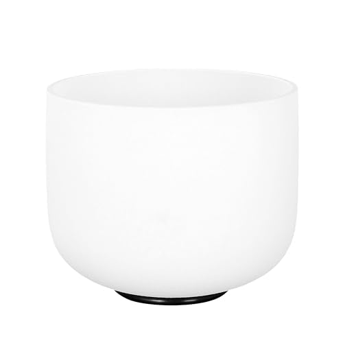 Crystal Singing Bowl Set Frosted 440Hz (7 Crystal Singing Bowls, 8-14") incl. 3 Mallets (Wood, Crystal Half, Crystal Full)