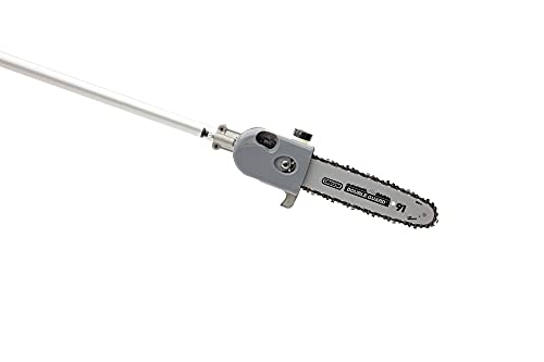 IKRA 73046710 Herramienta multifunción a Gasolina IBKH 33, 4en1: cortabordes, desbrozadora, Cortasetos telescópico y podadora de Altura, 900 W, Gris, Rojo y Negro