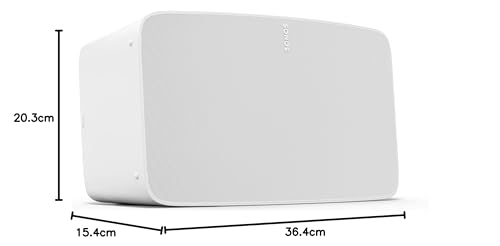 Sonos Five SNS-FIVE1EU1 - el altavoz inteligente y potente compatible con AirPlay de Apple en dispositivos iOS, color blanco