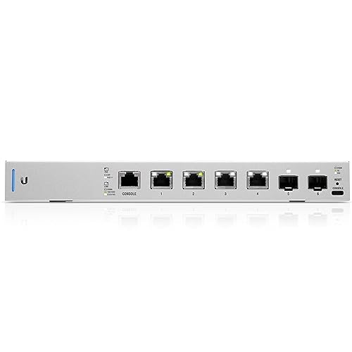 Ubiquiti Networks UniFi Switch 6 XG PoE, Interruptor de 6 Puertos 10G con 802.3bt PoE++ (US-XG-6POE)