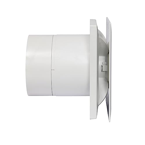 Airflow QT120HT Ventilador: Humedad y Temporizador Ajustables, Alemán, Súper Silencioso (32dB), 2 Velocidades (hasta 47 l/s), Eficiente (10/13W), 3 años garantía