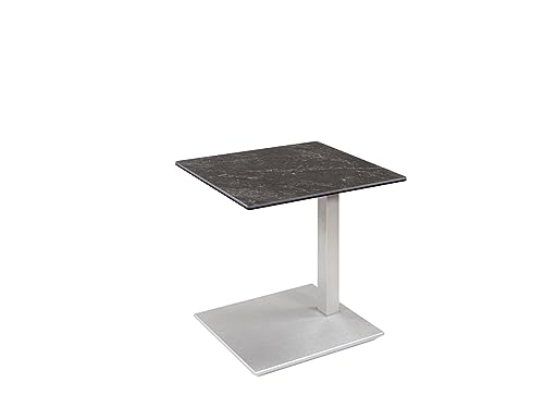 Vierhaus Mesa de café de cerámica, Color Negro, 55/47/54-82 cm
