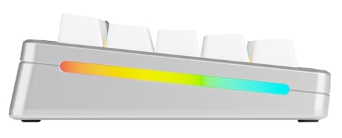 Glorious Gaming GMMK 3 Pro HE: Teclado Gaming inalámbrico, Hall Effect, Carcasa de Aluminio, tasa 8K, switches Hot Swap MX/HE, acción Ajustable, Compacto 65% QWERTY Estadounidense (Plata)