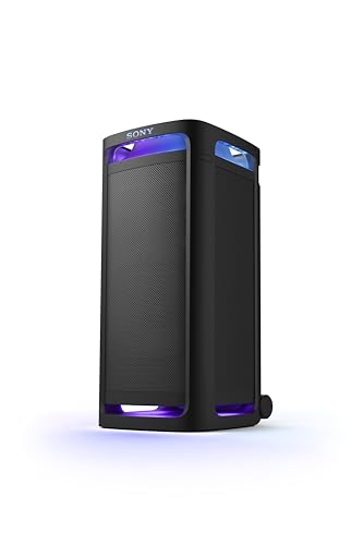 Sony ULT Tower 9, Ultimate Bluetooth Party Speaker, 25 H de batería y alimentación de Red, 2 Modos ULT Power Sound, X-Balanced Speaker, 360 Luces y Sonido, entradas de Karaoke, Negro