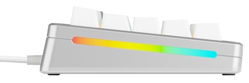 Glorious Gaming GMMK 3 Pro HE Teclado rápido Hall Effect, Carcasa Aluminio, tasa 8K, switches magnéticos/Hot Swap MX, Juntas modulares, Compacto 65% QWERTY EE.UU. (Plata)