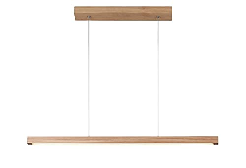 Homemania HOMBR_0004 Lámpara de Suspensión Wood Art, Araña Techo, Acrílico, Madera, 110 x 6 x 100