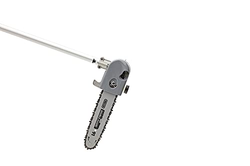 IKRA 73046710 Herramienta multifunción a Gasolina IBKH 33, 4en1: cortabordes, desbrozadora, Cortasetos telescópico y podadora de Altura, 900 W, Gris, Rojo y Negro