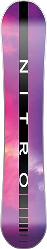 Nitro Tabla de Snowboard para Mujer '24, versátil para Mujer, All Mountain Directional Twin Camber