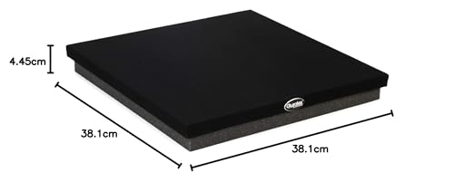 Auralex SUBDUDE_V2 II ISO Series - Desacoplador acústico (4,5 x 38 x 38 cm), color negro y gris