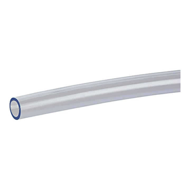 Tubo de PVC, transparente, temperatura -15 °C hasta 60 °C, diámetro de la manguera 33 x 25, PN soporta brevemente a 20 °C máx. 5 bares. Longitud del rollo: 50 m.