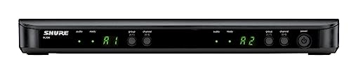 Micrófono inalámbrico Shure BLX1288/P31 - Adecuado para iglesias, karaoke, escenarios y voces - Batería de 14 horas, alcance de 100m - micrófonos de mano y diadema, receptor de doble canal - Banda S8