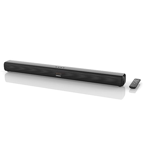 Lenco SB-042LEDBK - Barra de Sonido Bluetooth® de 85 cm con HDMI (ARC) y animación de luz LED - Negro