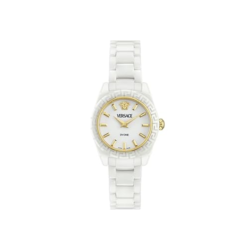 Versace Reloj Analógico para Mujer'S de Cuarzo Suizo con Correa en Cerámica VE9F00224