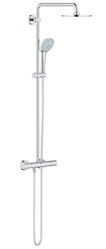 Grohe 27964000 Euphoria 210 - Sistema de ducha con termostato, cabezal de ducha redondo 210mm