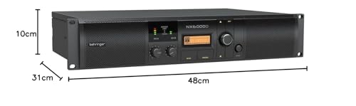 Behringer NX6000D Amplificador de potencia clase D ultraligero de 6000 vatios con control DSP y compensación de impedancia de altavoz SmartSense