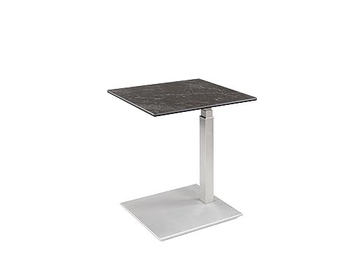 Vierhaus Mesa de café de cerámica, Color Negro, 55/47/54-82 cm