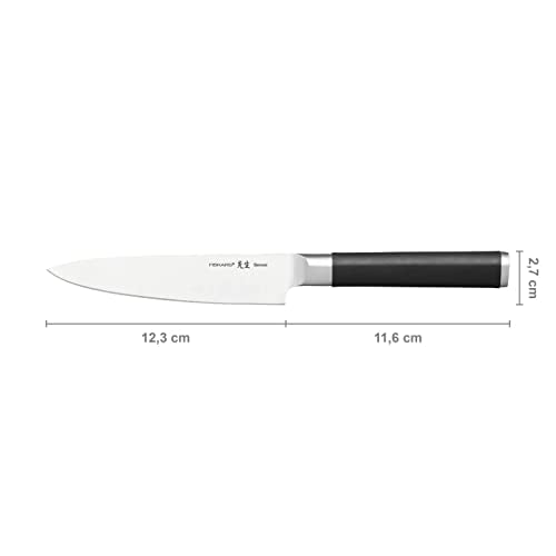 Fiskars Set de cuchillos, Sensei, 5 piezas, Cuchillo chef, Cuchillo pan, Cuchillo Santoku, Cuchillo verduras, Cuchillo para pelar, Acero inoxidable con alto contenido de carbono/plástico, 1025845