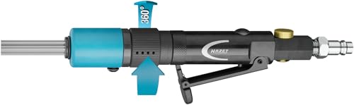 Hazet Mini escarificador de aguja 9035M-6, 235,6 mm de longitud, accionado por aire comprimido, limpieza suave de piezas sucias, 13 agujas de acero inoxidable, 3000 golpes/min
