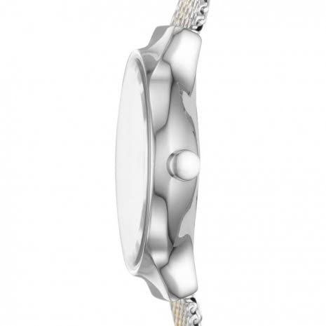 Skagen Freja reloj para mujer, movimiento de cuarzo con correa de acero o piel, Tono oro rosa y tono plata, 26MM