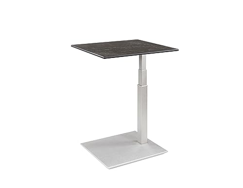 Vierhaus Mesa de café de cerámica, Color Negro, 55/47/54-82 cm