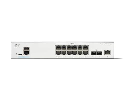 Switch gestionado Cisco Catalyst 1300-12XT-2X, 12 Puertos de 10G de Cobre, 2x10GE SFP+, protección Limitada de por Vida (C1300-12XT-2X)