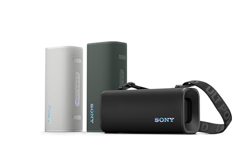 Sony ULT Field 3 - Altavoz Bluetooth portátil con ULT Power Sound, batería de 24 Horas, IP67, Resistente al Agua, al Polvo y a los Golpes, Correa Desmontable para el Hombro, Compacto - Gris Bosque