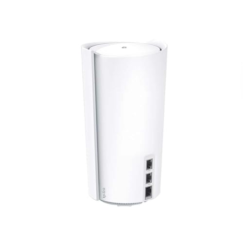 TP-Link Deco XE200(2-Pack) - Sistema WiFi 6E Mesh AI AXE11000, Tri-Banda, 2.4Ghz/5GHz/6GHz, óptimo Casas hasta 6 Dormitorios, Modo Ap, 1x Puerto 10Gbps/2x Puerto Gigabit, WPA3, Fácil Configuración