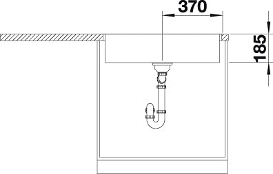 Blanco 526246 Fregadero de Cocina, Acero Inoxidable Dark, 700mm-ohne Armaturenbank