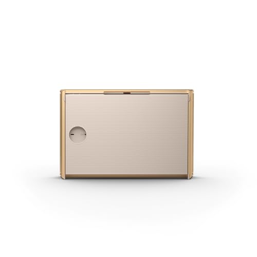 Bang & Olufsen Beosound Level Altavoz Inalámbrico Bluetooth Portátil y WiFi, El Primer Altavoz Certificado de Diseño Regenerativo Cradle to Cradle, IP54, Hasta 16 Horas de Batería Gold Tone/Wood