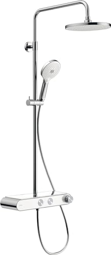 Duravit TH4382008005 Sistema de Ducha, Cromo/Blanco, 1.00