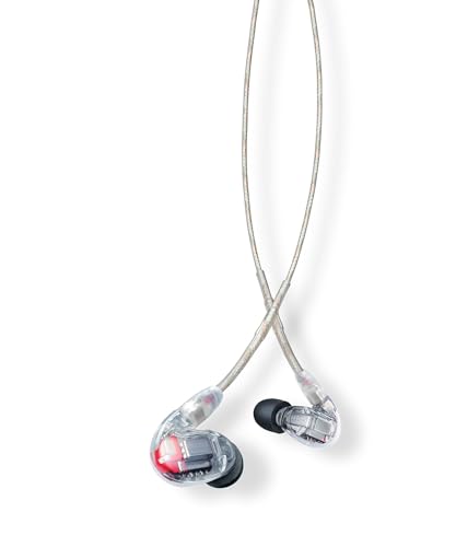 Shure SE846-CL - Auriculares Profesionales con Cuatro microtransductores de Alta definición para precisión de Frecuencias agudas y Bajos Profundos, Aislamiento de Sonido, 3.5 mm Cable, Transparente