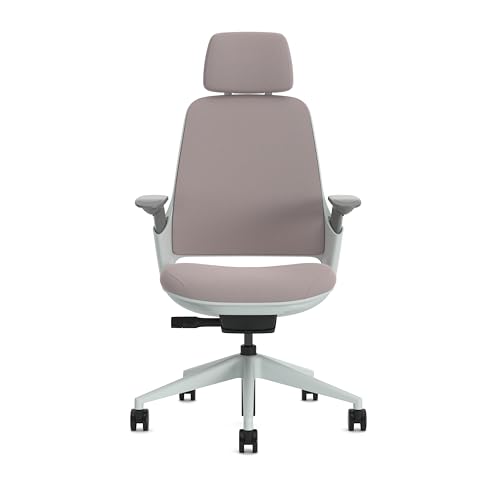 Steelcase Series 1, Silla de Oficina ergonómica con sujeción Lumbar, Brazos 4D y reposa Cabeza Regulables, Respaldo de Malla Lenteja