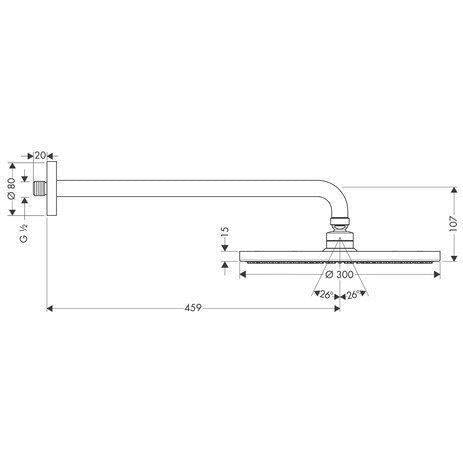 Hansgrohe 27492000 Raindance S 300 Air Ducha Mural, Cromo, Ø 300 mm