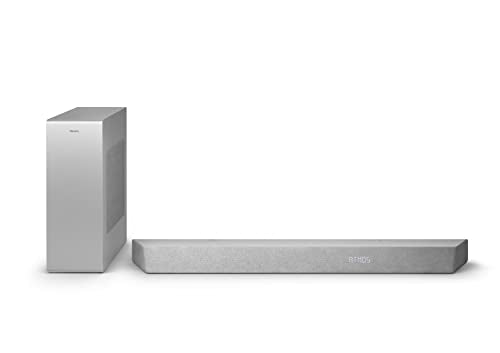 Philips TAB8507/10 Soundbar 3.1 Subwoofer Inalámbrico, Dolby Atmos, Sonido Cinematográfico, HDMI eARC, 600W