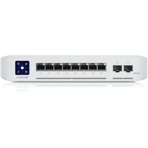 Ubiquiti Networks Switch UniFi 8xRJ45 25G/2xSFP+ 10G Managed PoE+ Wall-Mountable, Touchscreen, 120W PoE