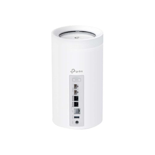 TP-Link Deco BE85(2-Pack) BE19000 Tri-Band Whole Home Mesh WiFi 7 System - 12-Stream 22 Gbps - 2× 10G + 2× 2 Puertos 2.5G Backhaul, 8 Antenas de Alta Ganancia - VPN, AI-Roaming, 4×4 MU-MI, HomeShield