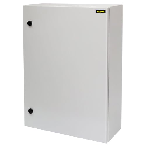 VEVOR Caja eléctrica 70 x 50 x 20 cm caja para exteriores IP65 resistente al agua y al polvo caja de conexiones con bisagras de acero al carbono laminado en frío para uso en interiores y exteriores