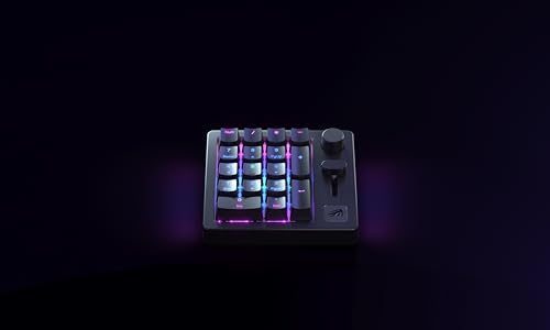 Glorious Gaming GMMK Macro Numpad - Cavo o wireless Bluetooth, alluminio premium, personalizz., cursore e manopola programmabili, RGB, switch lineari, 18 ABS Doubleshot Keycaps - Ardesia nera