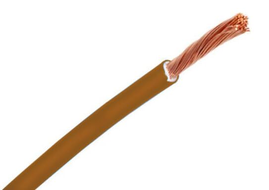 Rollo de línea flexible 100m, 6mm², color marrón. Ideal para conexiones eléctricas, instalaciones y trabajos de bricolaje.
