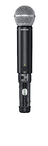 Shure Micrófono inalámbrico BLX1288/SM58 - para Iglesias y escenarios - Batería de 14 Horas, Alcance de 100m - Incluye micrófono de Mano, Cable de Instrumento y Receptor de Doble Canal Banda S8