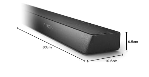 Philips TAB7807/10 Soundbar 3.1 Subwoofer Inalámbrico, Dolby Atmos, Sonido Cinematográfico, HDMI eARC, Roku TV Compatible, 620W Black