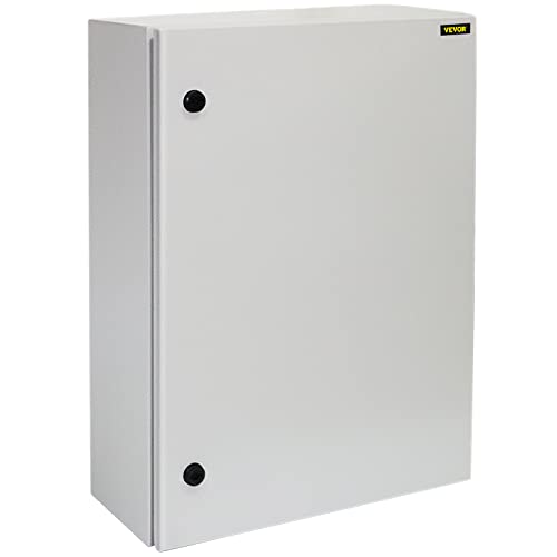 VEVOR Caja eléctrica 70 x 50 x 20 cm caja para exteriores IP65 resistente al agua y al polvo caja de conexiones con bisagras de acero al carbono laminado en frío para uso en interiores y exteriores