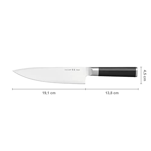 Fiskars Set de cuchillos, Sensei, 5 piezas, Cuchillo chef, Cuchillo pan, Cuchillo Santoku, Cuchillo verduras, Cuchillo para pelar, Acero inoxidable con alto contenido de carbono/plástico, 1025845