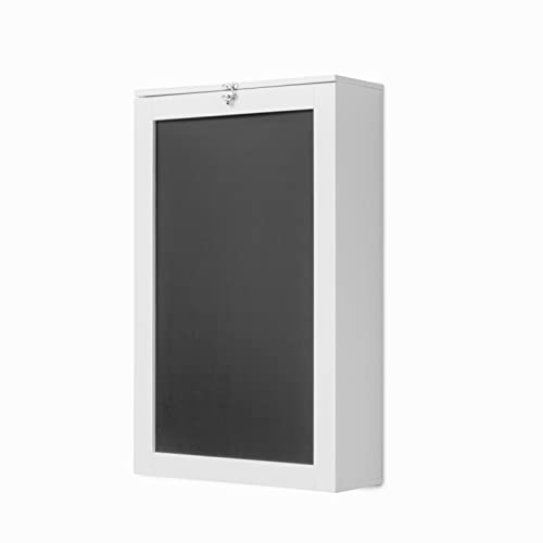 InnovaGoods® Mesa plegable de pared Woldy, mesa con pizarra y estantería, mesa plegable multifunción para trabajar y ahorrar espacio, Medidas 80x50x18 cm, Color Blanco