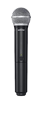 Micrófono inalámbrico Shure BLX1288/P31 - Adecuado para iglesias, karaoke, escenarios y voces - Batería de 14 horas, alcance de 100m - micrófonos de mano y diadema, receptor de doble canal - Banda S8