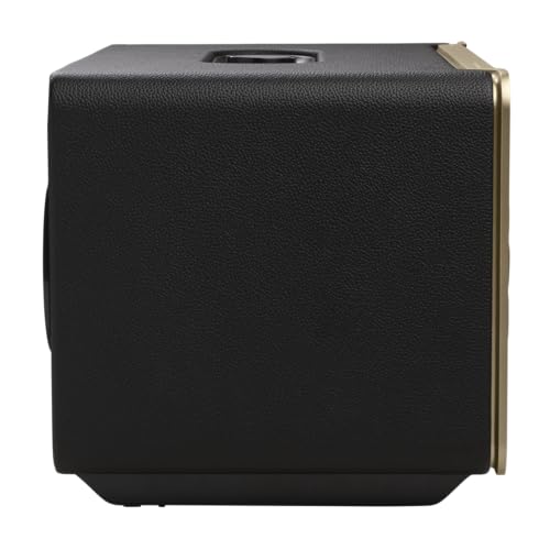 JBL Authentics 500, altavoz inteligente conectado de alta fidelidad, con WiFi, Bluetooth y asistente de voz, Dolby Atmos, diseño retro, negro