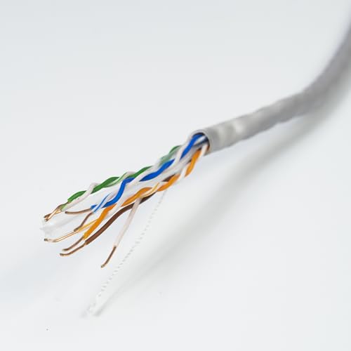 PNI Cable UTP CAT6 CU057 de cobre 0,57mm de 4 pares para internet y sistemas de vigilancia, rollo 305m